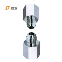 Raccords hydrauliques en acier inoxydable DFK PT NPT UNF 1/4''~2'' JIC 37 usinés CNC, certifiés ISO9001, pour machines lourdes, femelles