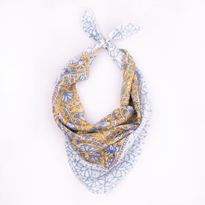 Unisex 100% Cotton <b>Square</b> Bandana <b>Scarf</b> Multicolor Handmade Eco-friendly Fashion Headwear Sweat Absorbing Casual Sports Outdoor - Product Image 1