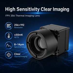 โมดูลเลนส์กล้องถ่ายภาพความร้อน FPV 256x192 เซ็นเซอร์อินฟราเรดแบบ VOx ไม่ต้องระบายความร้อน สำหรับโดรนมองเห็นในเวลากลางคืน - Product Image 4
