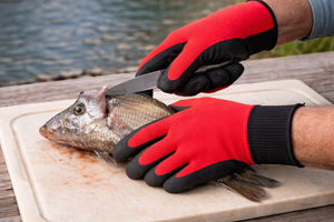 Gants de pêche antidérapants avec paume texturée, résistants aux coupures, durables, pour la manipulation des fruits de mer et l'utilisation en extérieur - Product Image 2