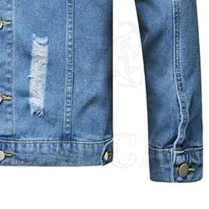 Veste en jean tendance style streetwear deux couleurs motif uni respirante séchage rapide pour homme veste de course élégante en jean - Product Image 6