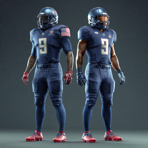 Conjuntos de Camiseta y Pantalones Americanos para Hombre y Mujer, Entrenamiento de Fútbol Americano, Camiseta Unisex - Product Image 1