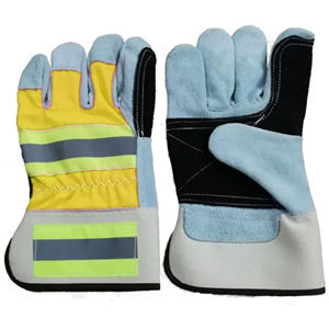 ถุงมือหนังวัวแยกชิ้นเสริมสำหรับงานอุตสาหกรรมถุงมือป้องกันมือนุ่มสบายสำหรับงานเชื่อม - Product Image 4