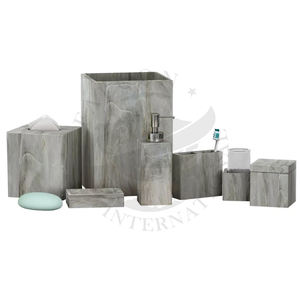 Ensemble de salle de bain plaqué argent martelé de luxe Ensemble unique en métal en acier inoxydable perlé de meilleure qualité pour usage domestique - Product Image 3