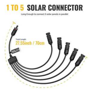 BougeRV <b>Solar</b> Y <b>Connector</b> <b>Solar</b> <b>Panel</b> Parallel Connectors Extra Long 5 to 1 Cable - Product Image 2