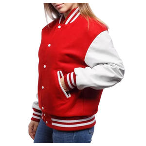 Veste de travail de basketball pour hommes sur mesure en gros, respirante, manches rouges et blanches, tissu en toile léger, style universitaire, hiver - Product Image 2