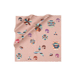 ผ้าพันคอไหมซาตินพิมพ์ลายดิจิทัลสุดหรู ขนาด 90x90 ซม. - Product Image 1
