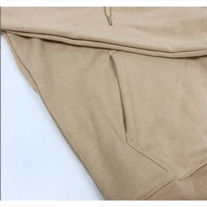 Vente en gros de sweats à capuche pour hommes en molleton uni à manches longues, style streetwear simple, personnalisables, avec capuche en soie, de marque - Product Image 3