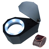 High Quality 10x to 30x Jewelers Magnifier 6 LED Lights 21mm Triplet Lens Black Frame Jewelry Loupe Hobbyist Watchmakers