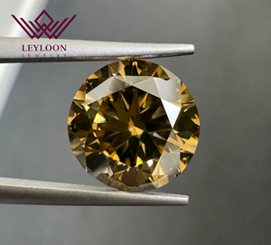 Rotondo taglio brillante 4.32ct fantasia giallo intenso marrone VS1 IGI certificato diamante naturale per la creazione di gioielli Leyloon gioielli - Product Image 1