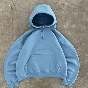 Sweat à capuche surdimensionné lavé à l'acide, pull vintage lourd, sweat en coton polaire pour couples sweats à capuche unisexes - Product Image 4