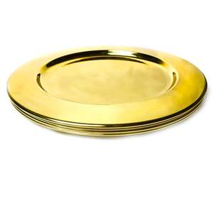 Assiette de présentation en métal brillant offrant une finition polie et brillante pour des repas de fête et des dîners spéciaux glamour - Product Image 4