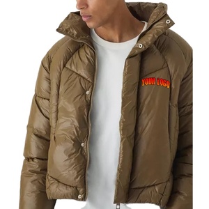 Vestes matelassées pour homme 2026, couleur unie, fermeture éclair intégrale, col montant, fabrication artisanale, produit personnalisé, nouvelle arrivée, pour l'hiver - Product Image 1