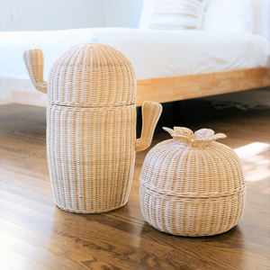 Panier-cadeau en rotin de fruits naturels, panier de rangement écologique en forme de cactus, décoration de la maison, prix bon marché, vente en gros - Product Image 6