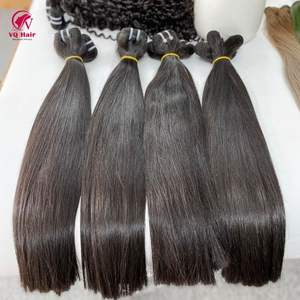 Extensiones de cabello humano vietnamita negro liso Natural de la mejor calidad, cutícula alineada, virgen, sin piojos, sin desprendimiento para trama Genius - Product Image 2