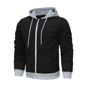 Haut polaire à manches longues et à capuche zippée de qualité supérieure pour homme avec design uni Haut à capuche zippé d'hiver noir/rouge - Product Image 6