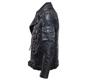 Vestes en cuir pour hommes avec étiquette personnalisée moto fabriquée en usine taille confortable Offres Spéciales pour vestes en cuir pour hommes - Product Image 2