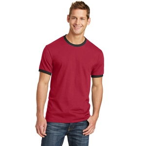 Camiseta de algodón Unisex con logotipo personalizado, camisetas de cuello redondo, camisetas clásicas de ajuste para hombre, cuello redondo supersuave, camisetas 50/50 de algodón/poliéster para hombre - Product Image 4