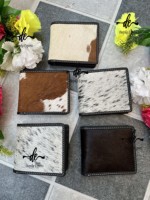 Dompet pria kulit desain baru, kulit sapi, cetak, tempat kartu, hadiah uang tunai untuk pria