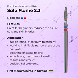 Advanced Luxury Safe Flame 2.3 mm Blue+Red Diamond Cuticle <b>Drill</b> Bit Salon Nail Care Supplies <b>Mini</b> 2026 - Product Image 3