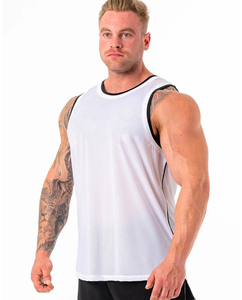 Hombres Ropa Entrenamiento Tank Top Culturismo Fitness En Malla Tela Super Oversize Top - Product Image 2