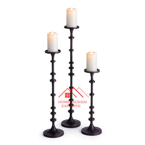 Centros de mesa Nueva llegada Soporte de luz de té de aluminio de metal Soportes de velas de aluminio fundido para la cena - Product Image 4