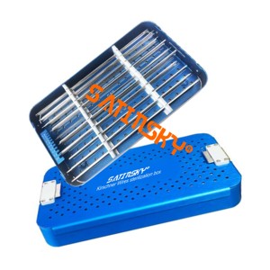 Caja de alambre Kirschner, caja de instrumentos ortopédicos, contenedor, equipo veterinario, pin, implantes para mascotas, fabricado con AISI 420 - Product Image 1