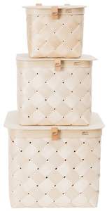 Panier de rangement en bambou chic et élégant Conception durable écologique pour la cuisine Utilisation du linge Fonctionnalité élégante artisanale - Product Image 3