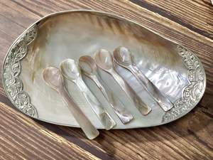 SET CUILLÈRE DINNERWARE Nacre de qualité supérieure-Artisanat naturel poli - Product Image 2