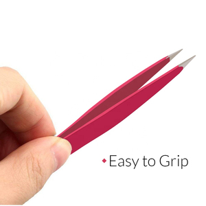 แหนบปลายแหลมและปลายเฉียงแบบมืออาชีพ แหนบสองด้านสำหรับคิ้วและขนคุด เครื่องมือความงามที่มีความแม่นยำ - Product Image 5