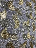 Tissu brodé en georgette à colorer Paillettes Textile tissé de style uni pour garçons filles pour mariage Textiles de maison respirants
