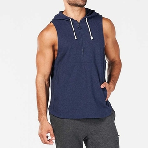 Spandex Hoodie Débardeur Gym Vêtements Formation Muscle Débardeur pour Hommes Fitness Gilet Musculation Hommes À Capuche Débardeur - Product Image 1