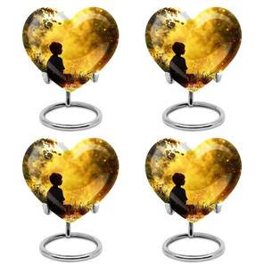 Golden Sunset Mementos Urnas para cenizas humanas Metal para adultos Urnas personalizadas para mamá Cenizas Urnas funerarias - Product Image 6