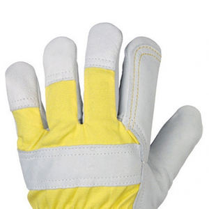 OEM Venta caliente transpirable suave de grano completo de cuero de vaca guantes en Stock antideslizante personalizado mecánico de trabajo de seguridad guantes de cuero - Product Image 6