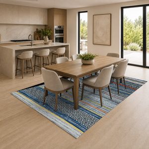 Tapis de salon en chenille gris anthracite moderne abstrait imprimé numériquement, lavable en machine, antidérapant - RUGS DEPOT LXDP-0679 (vente en gros) - Product Image 4