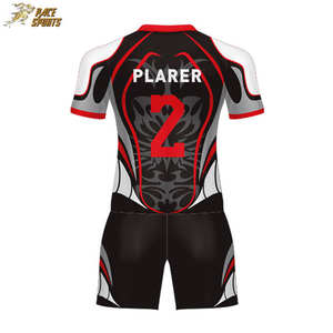 Tenues de rugby grande taille, respirantes, confortables, manches courtes, vêtements de football, qualité durable, design personnalisé, 100% - Product Image 3