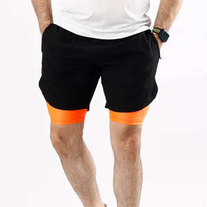 High Elastic Men's High Waist <b>Shorts</b> Custom Designed Streetwear Logo Pocket <b>Decoration</b> Wholesale High Quality Compression - Product Image 4