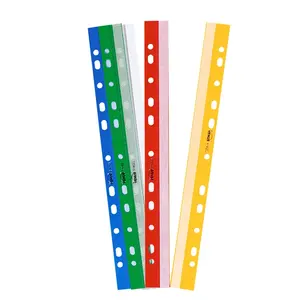 Tiras de inserción de carpeta perforada de PP autoadhesivas para carpetas universales de 11 agujeros - Product Image 1