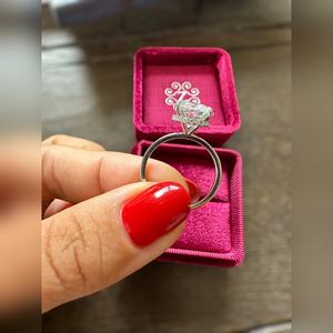 Anillo de Compromiso con Halo Oculto, Corte Redondo, 3.00CT, VVS2, Cultivado en Laboratorio, Envío Global, Fabricante Mayorista - Product Image 2