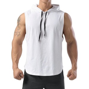 Débardeurs d'été pour hommes couleur unie sans manches maillot de corps gilet gymnastique entraînement Stringer Fitness T-Shirt Singlet décontracté tricoté - Product Image 6