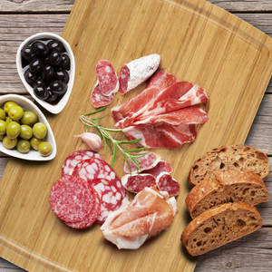 เขียงไม้ไผ่ขนาดใหญ่พิเศษ30x20นิ้วอุปกรณ์ทำอาหารที่จำเป็น - Product Image 6