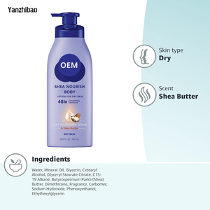 Oem Kem Dưỡng Da Cho Da Khô Với Axit Hyaluronic Shea <span class=keywords><strong>Butter</strong></span> Và Sâu Nuôi Dưỡng Huyết Thanh 48 Giờ Cơ Thể Kem Dưỡng Ẩm - Product Image 2