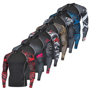 Polo personalizado camiseta de gimnasio para hombre, ropa deportiva atlética de manga corta, ropa de compresión, entrenamiento físico, camiseta de secado rápido - Product Image 5