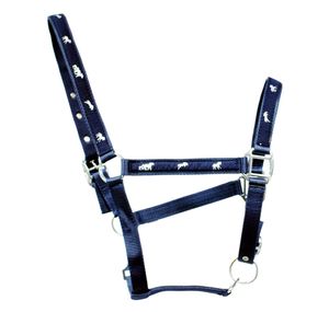 Halter estampado de caballo de cuero genuino - Product Image 1