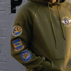 เสื้อมีฮู้ดผ้ากำมะหยี่มี350แบบสวมหัวผ้าคอตตอน40% 60% สีเขียวมะกอกออกแบบโลโก้ได้ตามต้องการ - Product Image 6