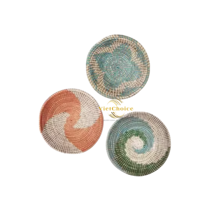 Plaque murale traditionnelle bohème en jonc de mer, tissée à la main, art, mariage, anniversaire, décoration intérieure, vente en gros, vietnamien, Vietchoice - Product Image 2