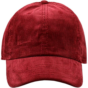 Unisex Vintage 100% Cotton Solid Corduroy Baseball Cap Adjustable Trucker <b>Hat</b> for Men and Women - Product Image 1