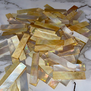 High Quality Rectangle Flat Mother of Pearl 6MM Square Loose Gemstone for Natural Seashell Crafts Wall hanging Decoration gift - Product Image 1