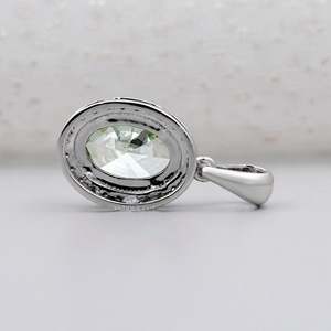 Pendentif élégant en diamant vert taille ovale certifié IGI, bijoux élégants pour femmes, pendentifs en diamant pour tous les jours, collection de breloques - Product Image 6