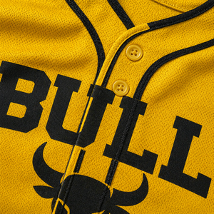 Conjunto de Uniforme de Béisbol Transpirable de Secado Rápido Amarillo para Hombre, Ropa Deportiva de Equipo de Poliéster, Sublimación OEM - Product Image 6